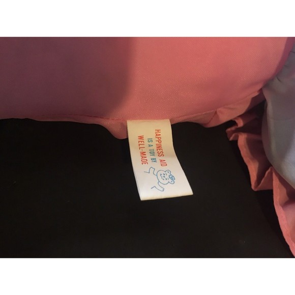 Vintage Well Made Doll Blonde Hair Blue Eyes 14" Tall Stuffed Pink and Blue - Picture 4 of 6